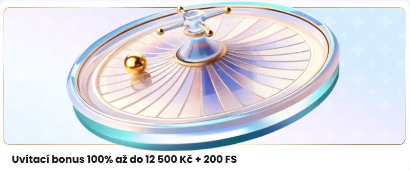 Vyžádejte uvítací bonus až do 12 500 Kč a 200 free spinů při prvním vkladu